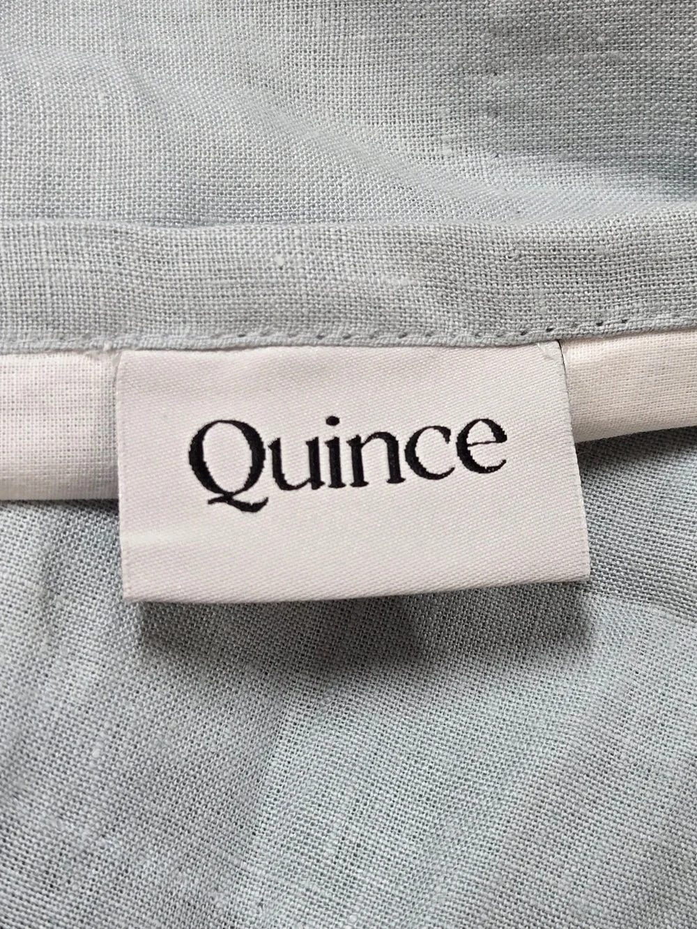 QUINCE Set Of 2 48x96 European Linen Curtains Light Blue 9097
